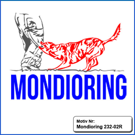 Hunde Motiv Mondioring Motiv gestickt Stickerei Mondioring Malinois gestickt