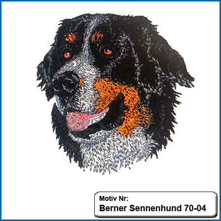Hunde Motiv Berner Sennenhund sticken besticken Stickerei Berner Sennenhund von Stickin