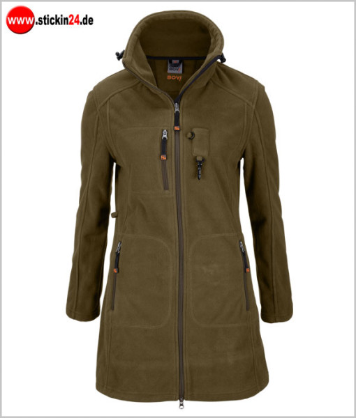 Damen Fleece Jacke ELLA, khaki - kuschlig warm