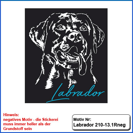 Hunde Motiv Labrador Stickerei Labrador sticken 