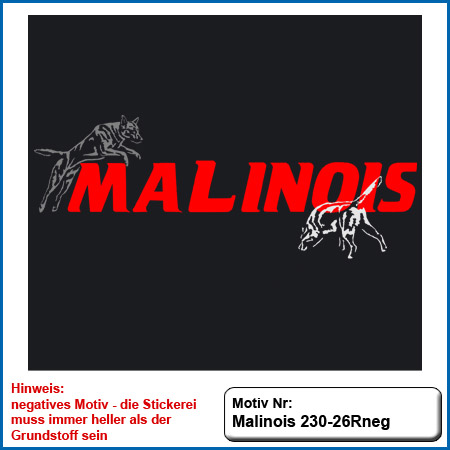 Hunde Motiv MALINOIS Stickerei Malinois Mali Belgian Malinois sticken Hundesport Bekleidung mit Malinois Hundemotov besticken sticken Malinois Motiv im Sprung