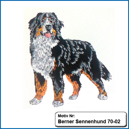 Hunde Motiv Berner Sennenhund sticken besticken Stickerei Berner Sennenhund von Stickin