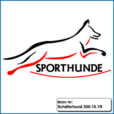 Hundesport Schäferhund Stickerei,Hundemotiv Deutscher Schäferhund 300-15.1R sticken