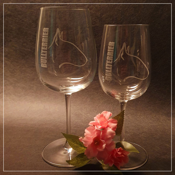 Weißwein Glas "BULLTERRIER"