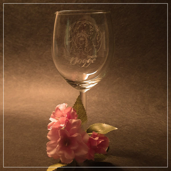 Rotwein Glas "Deutsche Dogge"